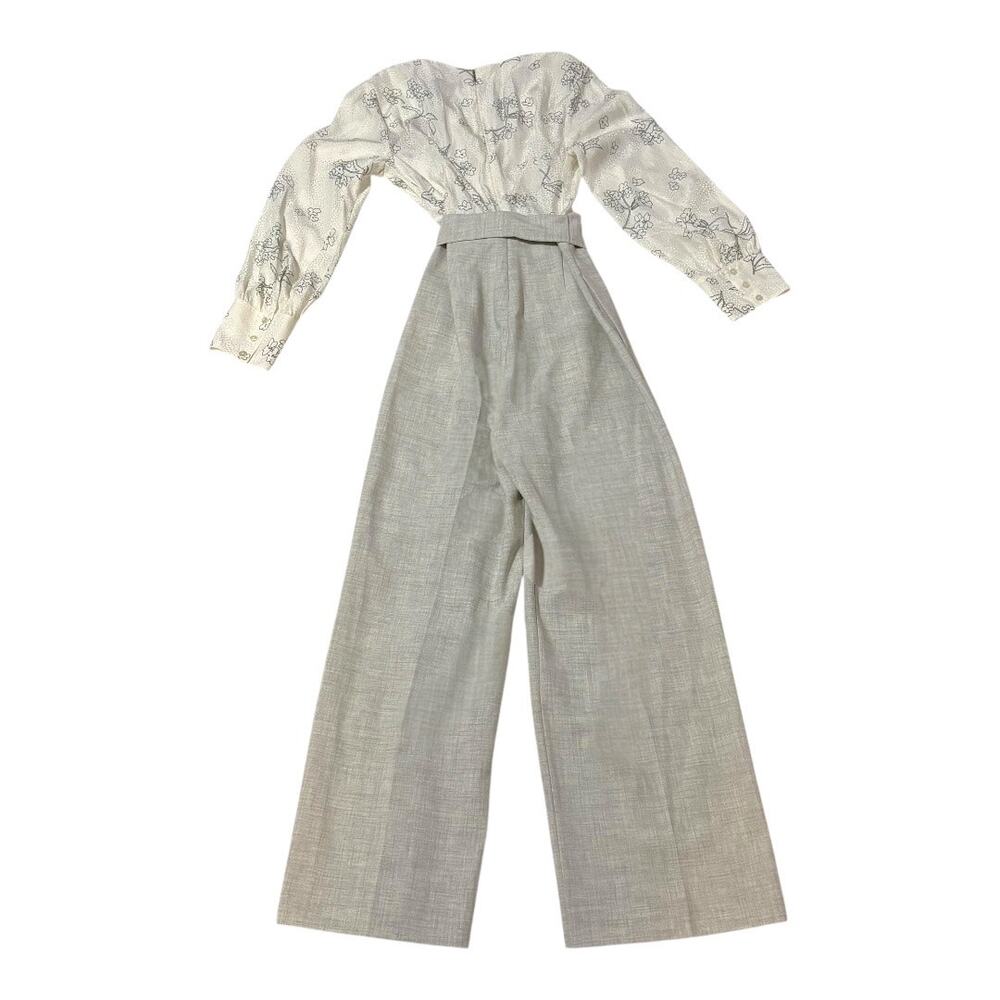 NWT Rebecca Taylor Long Sleeve Jumpsuit - Sz 6 - Spring Wedding Cocktail Party - Picture 2 of 11